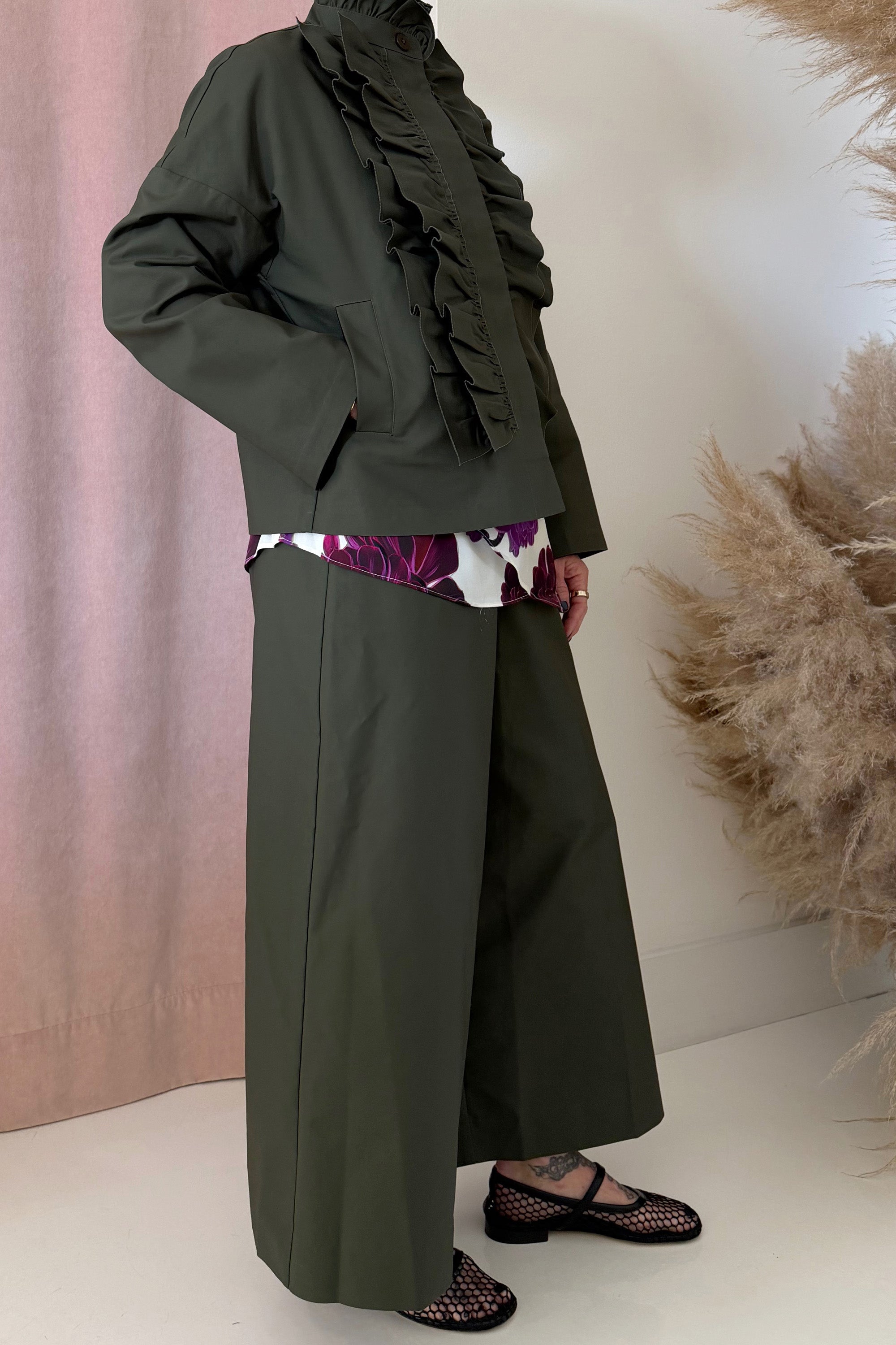 RUFFLE MILITARY JACKET