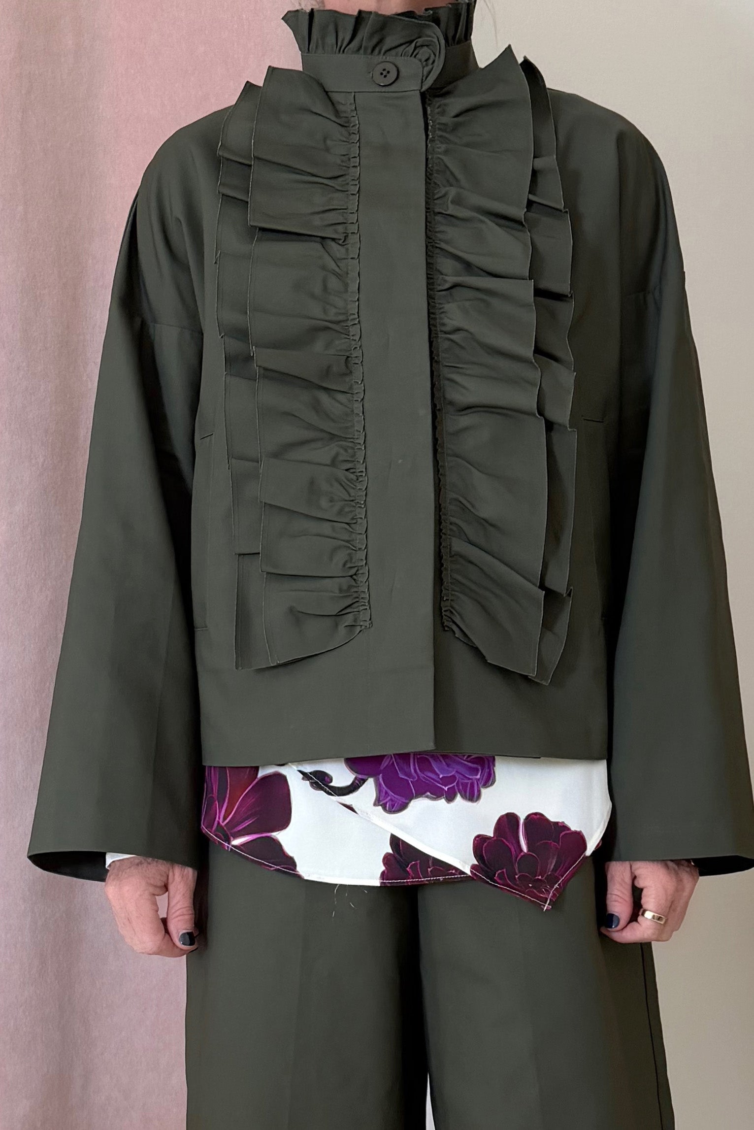 RUFFLE MILITARY JACKET