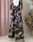 RETRO LEAF SLEEVELESS DRESS