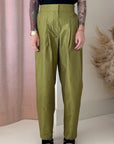PLEATED TAFFETA PANT