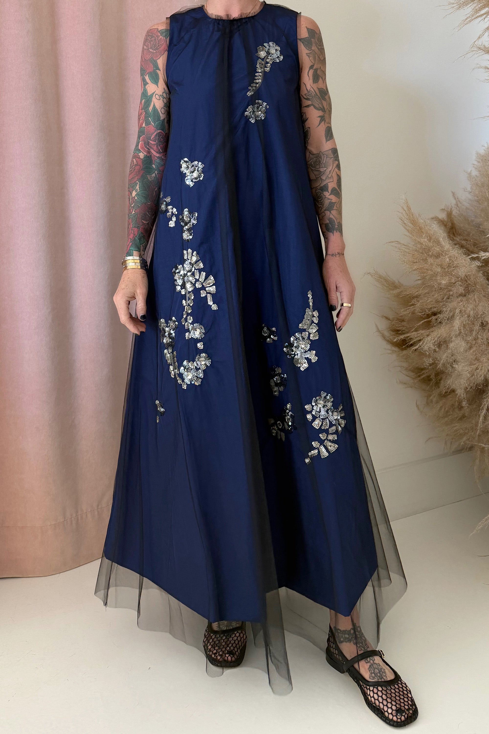 TULLE TAFFETA DRESS