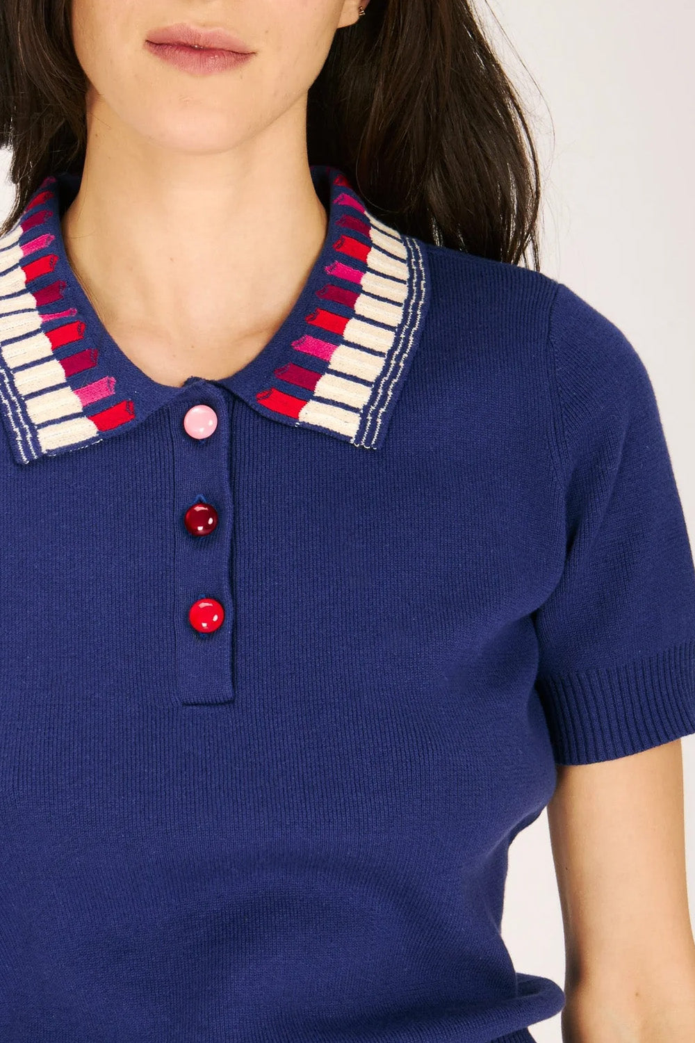 LIPSTICK POLO SWEATER