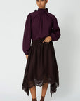 ASYMMETRICAL LACE SKIRT