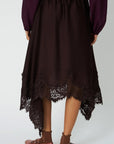 ASYMMETRICAL LACE SKIRT