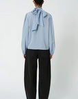 HIGH NECK BOW BLOUSE