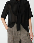 CHIFFON TIE SHIRT