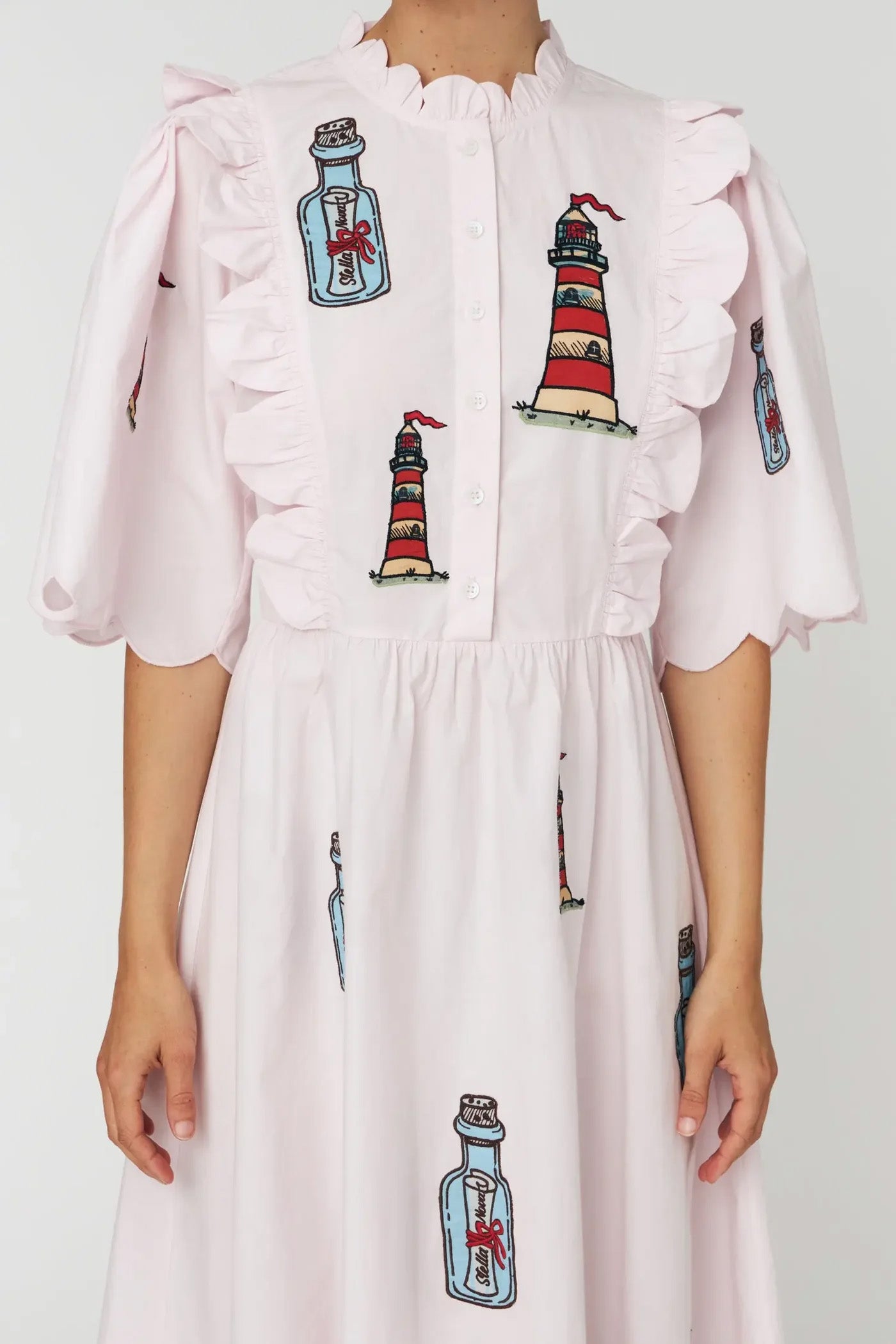 stella nova embroidered midi dress Women's Embroidered Midi Dress in Multicolour by Stella Nova Junior Edition
