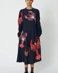 EMBROIDERED MIDI DRESS