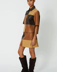 PATCHWORK LEATHER SHIRT