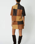 PATCHWORK LEATHER SHIRT