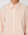 SCALLOPED TUXEDO SHIRT