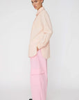 SCALLOPED TUXEDO SHIRT