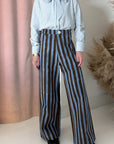 DISCO PANT-BROWN STRIPE