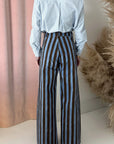 DISCO PANT-BROWN STRIPE
