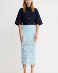 APPLIQUE PENCIL SKIRT