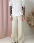 CORSET TOP-WHITE SAND