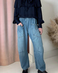 MARILOU SHIRT-NAVY SILK