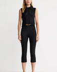 PIN TUCK CAPRI PANT