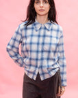 SECRET BUTTON SHIRT-PLAID