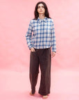 SECRET BUTTON SHIRT-PLAID
