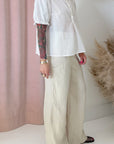 VOILE SWEET BLOUSE-WHITE SAND