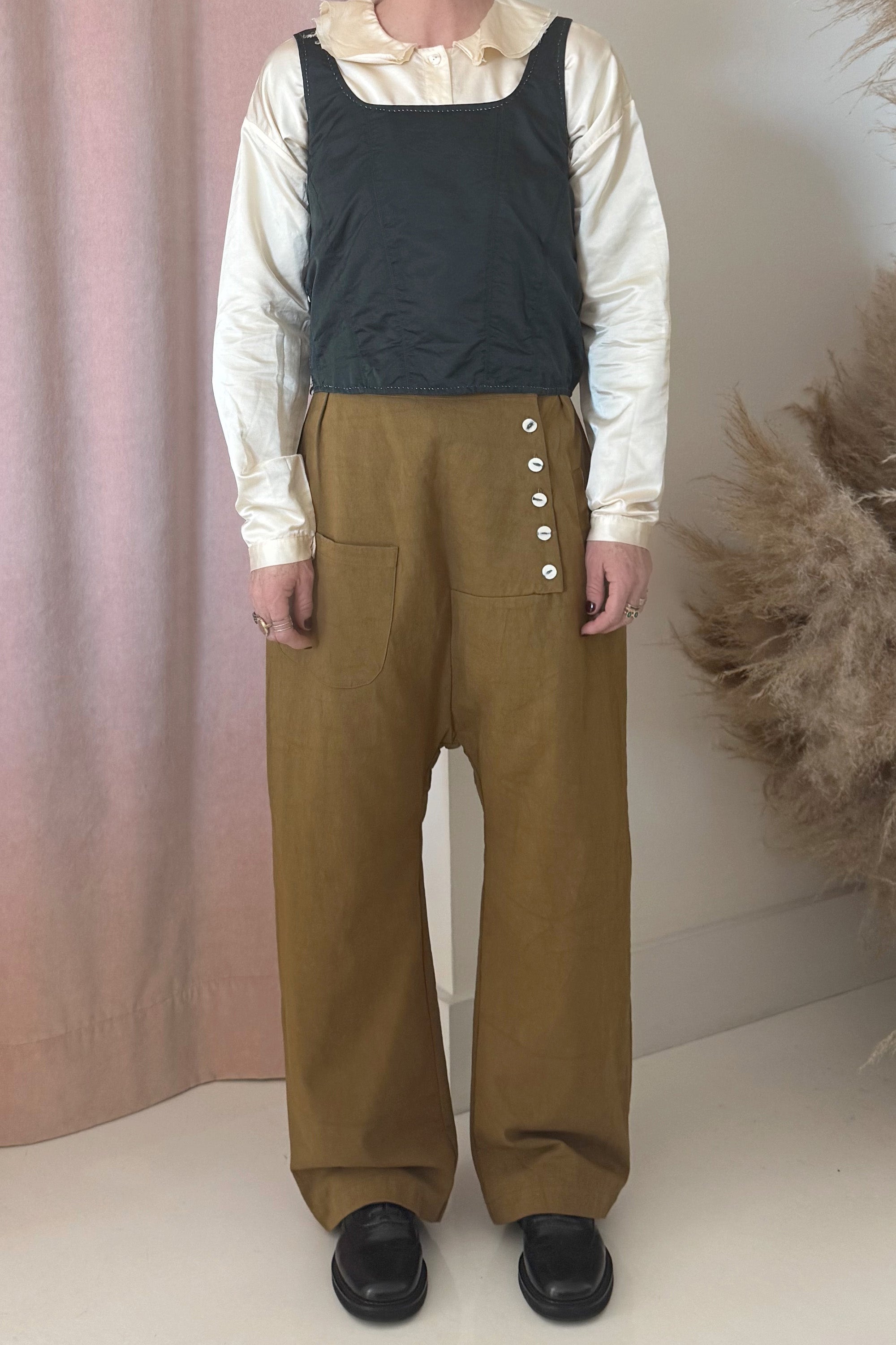 TWILL TIN PANT-TOBACCO