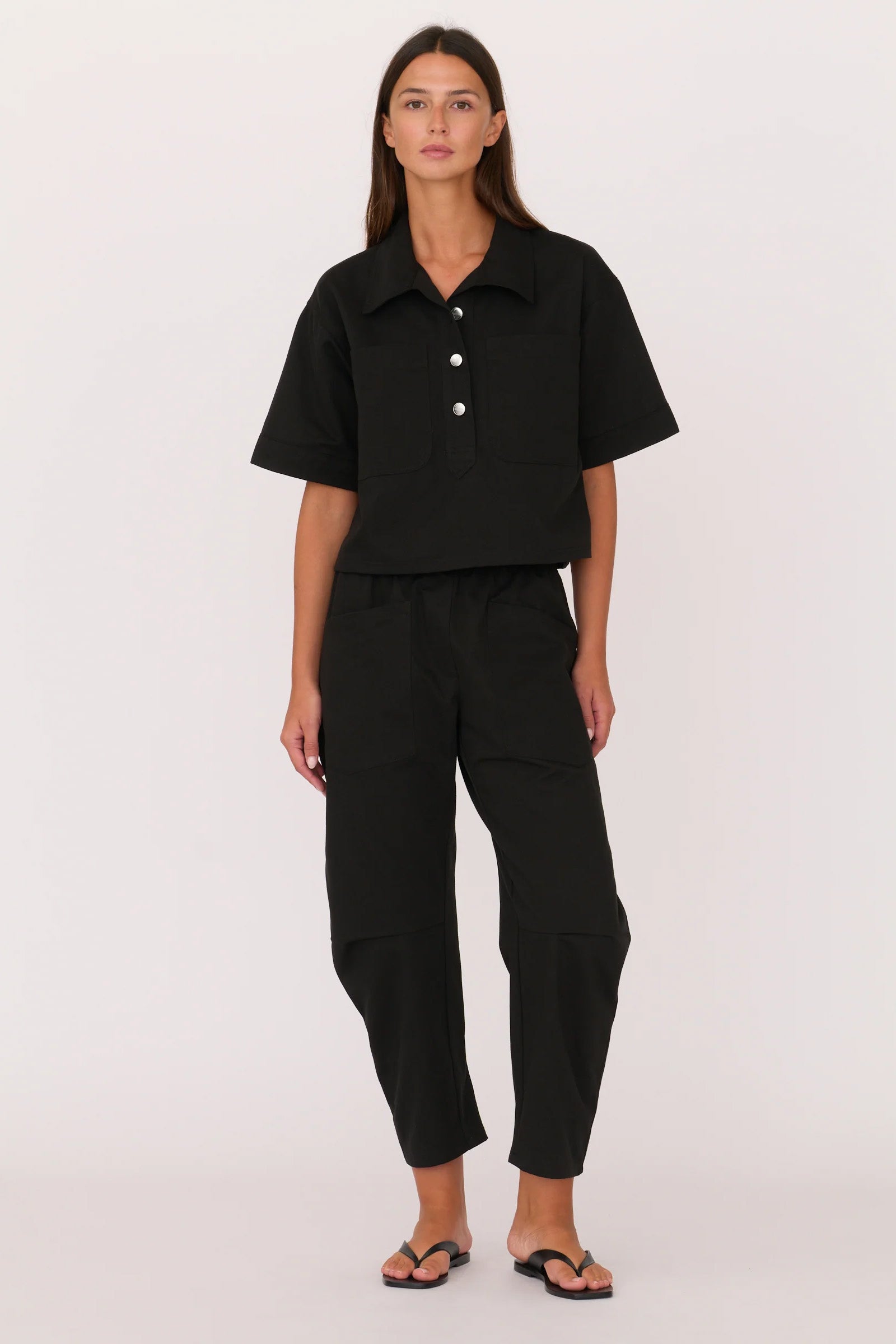 TRAVIS PANT-BLACK TWILL