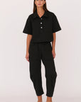 TRAVIS PANT-BLACK TWILL