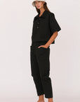 TRAVIS PANT-BLACK TWILL