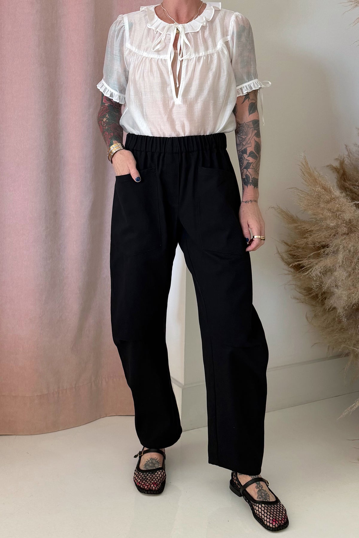 TRAVIS PANT-BLACK TWILL