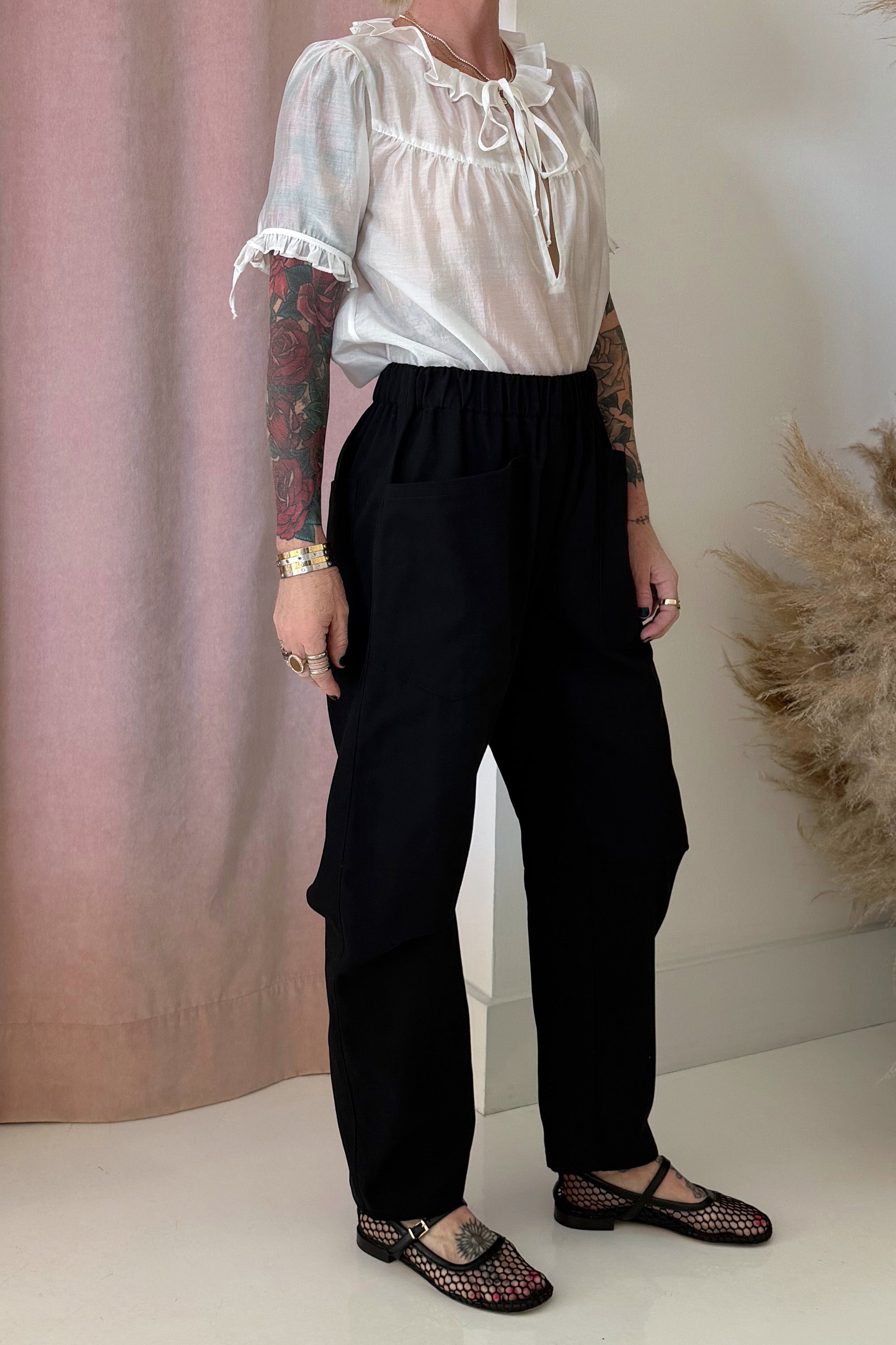 TRAVIS PANT-BLACK TWILL