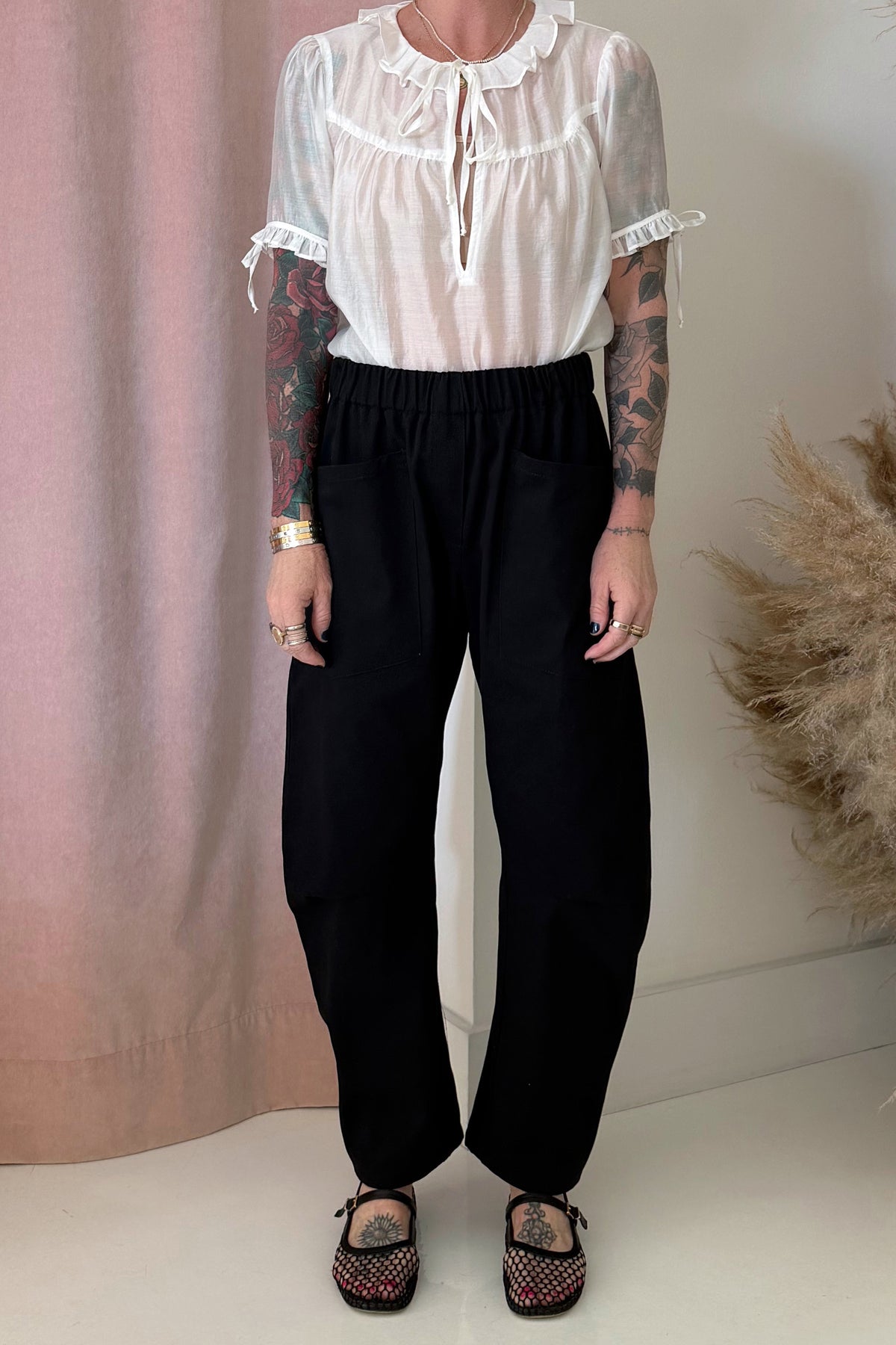 TRAVIS PANT-BLACK TWILL