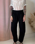 TRAVIS PANT-BLACK TWILL