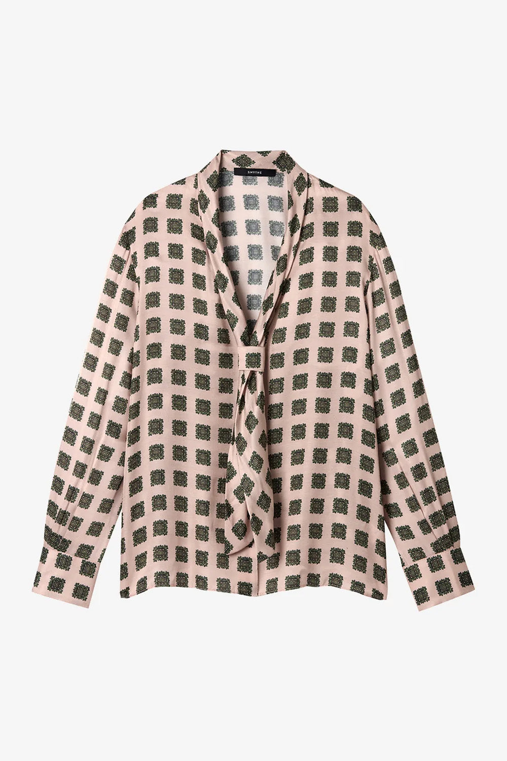 V-NECK TIE BLOUSE