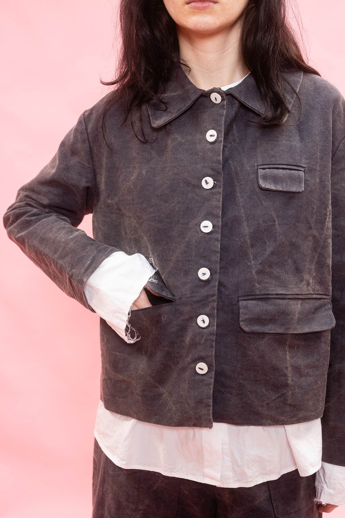 WARM JACKET-NAVY PATINA