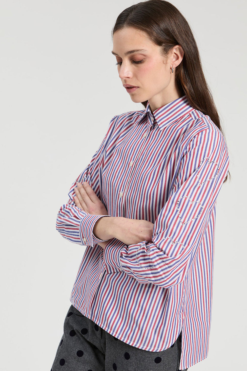 CRYSTAL EMBELLISHED SHIRT-PREORDER