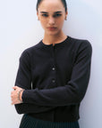 CASHMERE CARDIGAN-BLACK