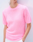 FEATHERWEIGHT CASHMERE TEE-PINK