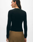 SLIM CASHMERE CREWNECK-BLACK
