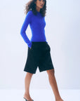 SLIM CASHMERE CREWNECK COBALT